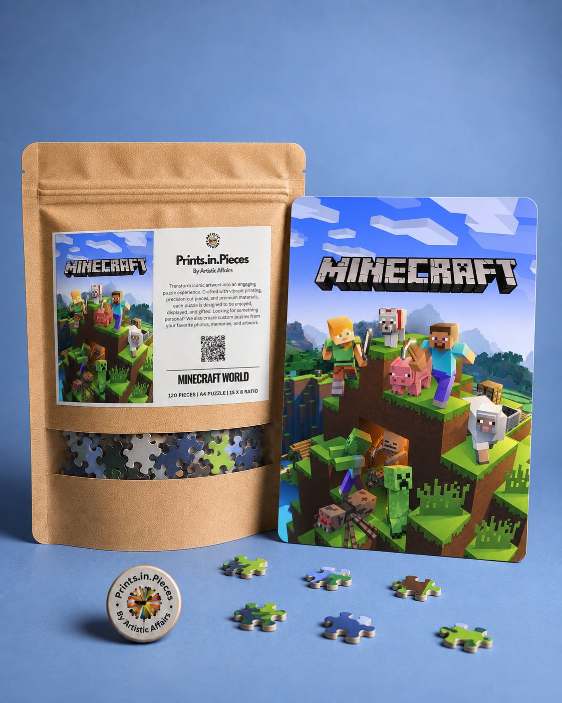 Minecraft World Puzzle (A4, 120 Pieces)