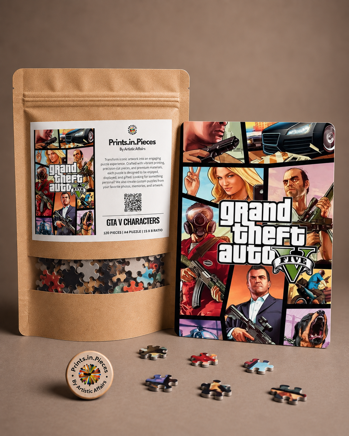 GTA V Characters Puzzle (A4, 120 Pieces)