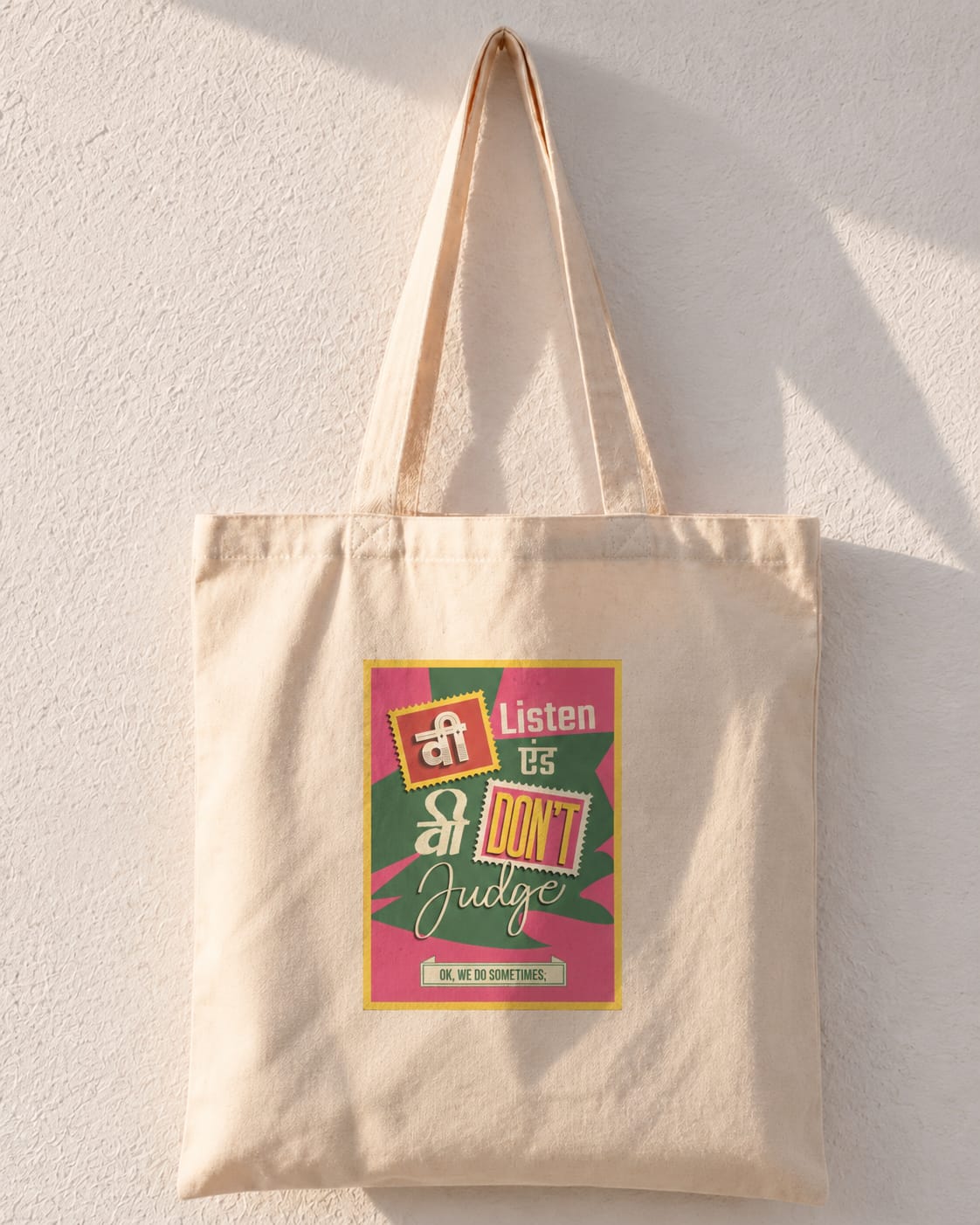 Listen Us Don't Judge Tote Bag