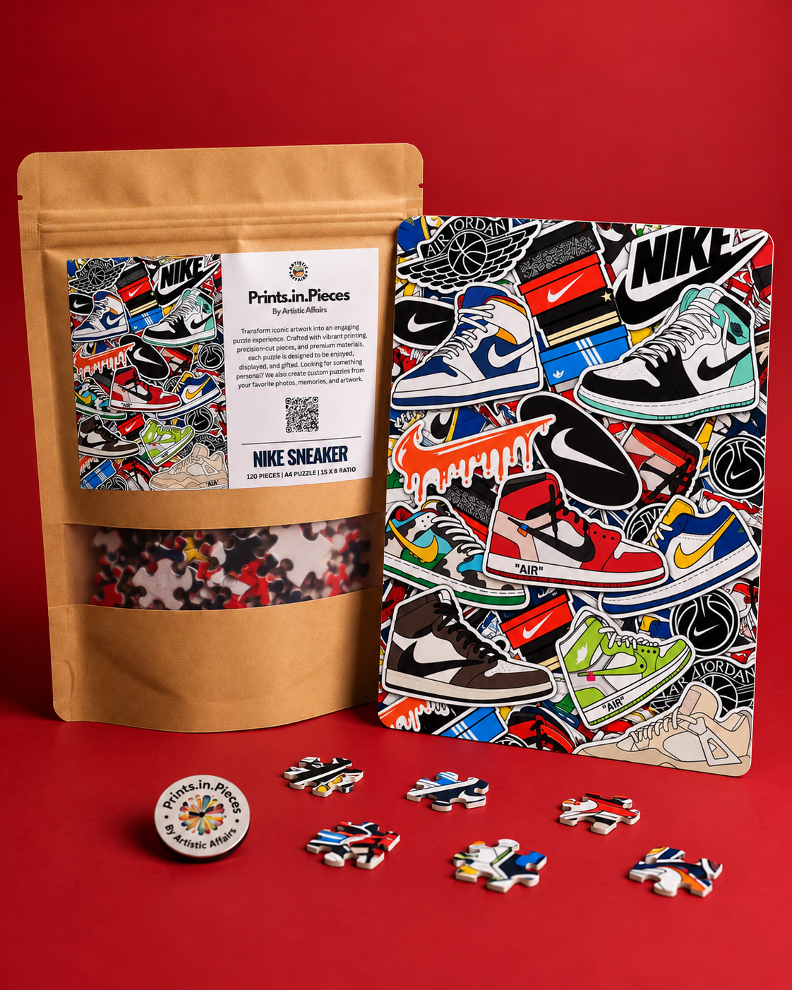 Nike Sneaker Sticker Bomb Jigsaw Puzzle