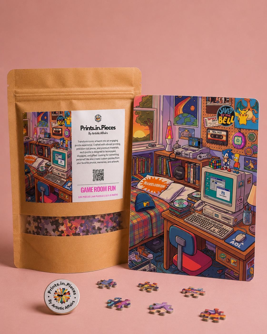 Game Room Fun Retro 90s Bedroom Puzzle
