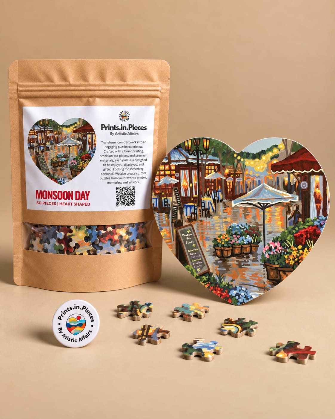 Monsoon Day Heart-Shaped Puzzle
