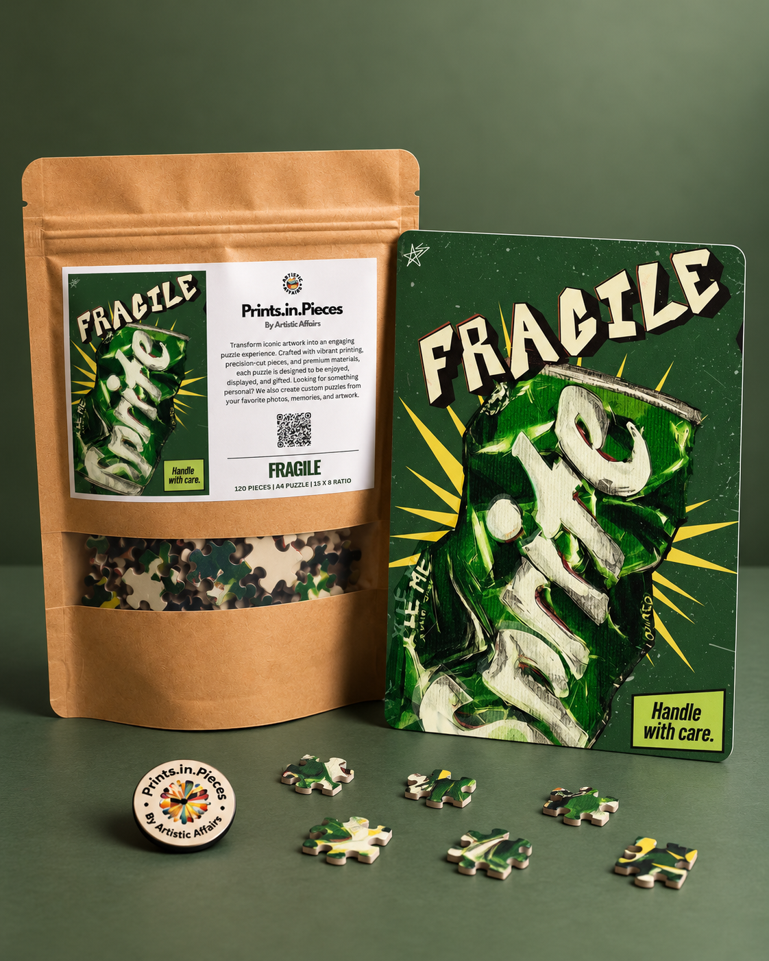 Fragile Sprite Pop Art Jigsaw Puzzle