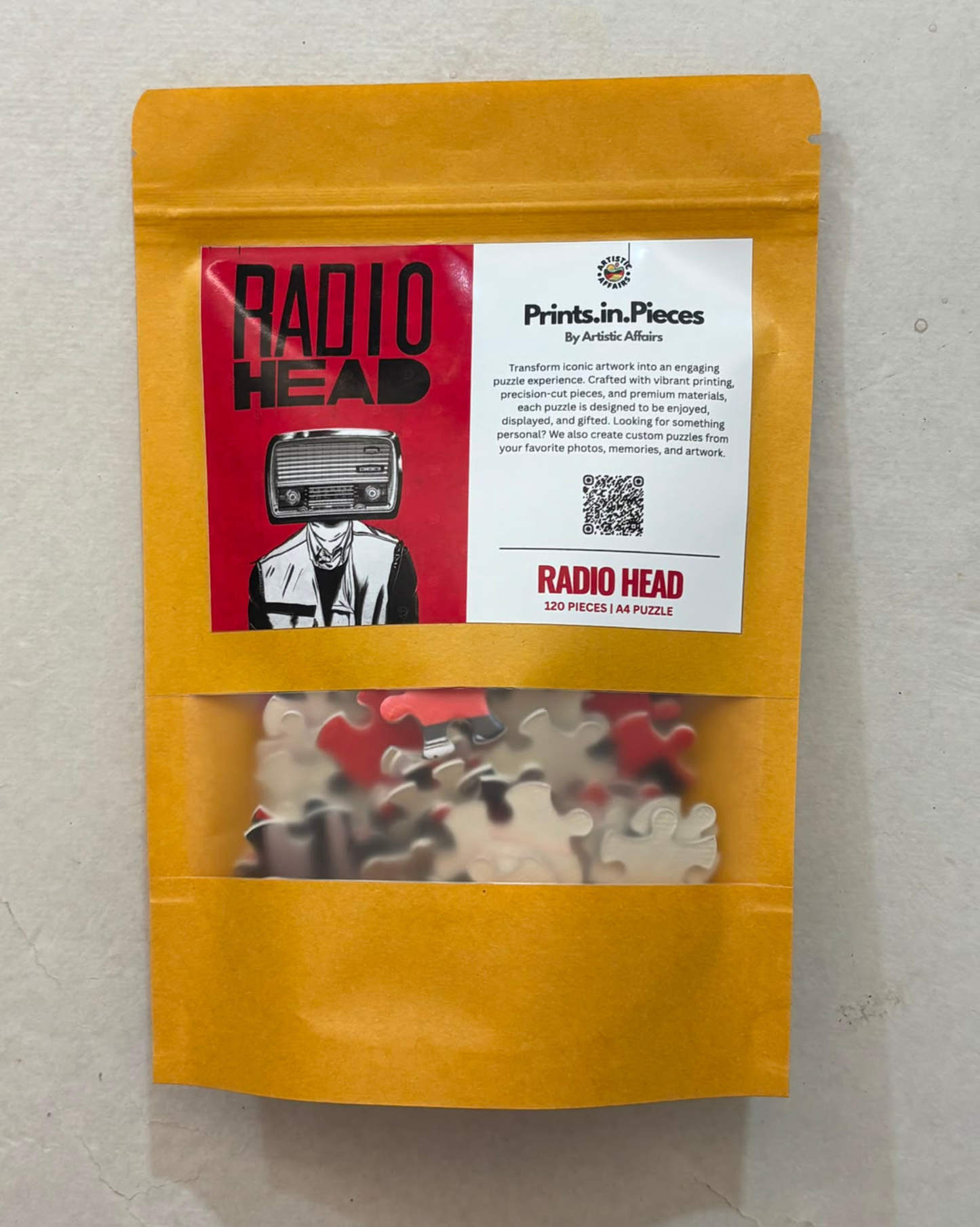 Radio Head Puzzle | Prints.in.Pieces | A4 120 Piece Jigsaw