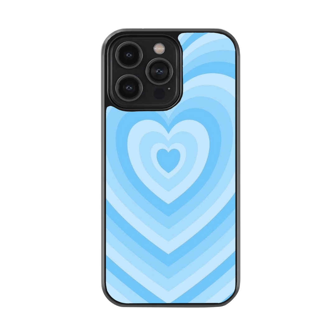 Blue pastel heart case
