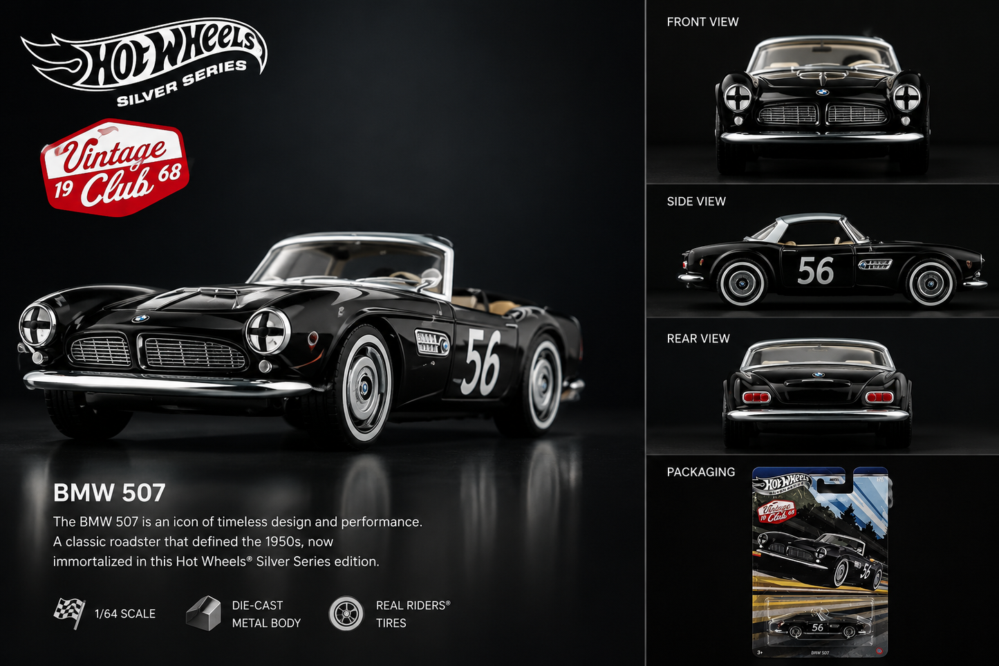 BMW 507 #1 Vintage Club – 2026 Hot Wheels Silver Series