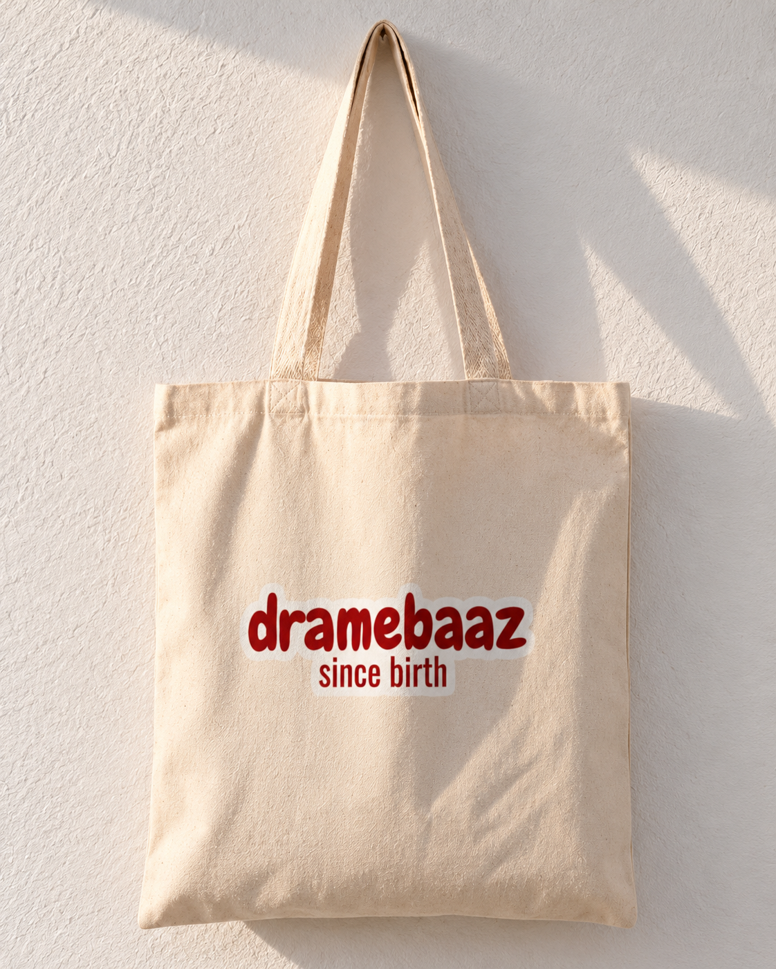 Dramebaaz Since Birth Red Rounded Tote Bag