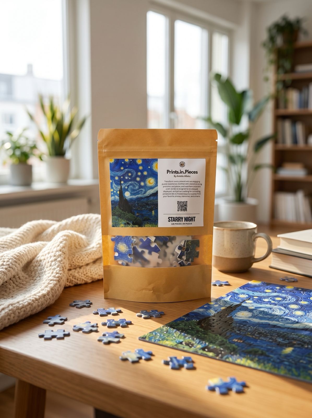 Starry Night Art Birthday Puzzle Hamper