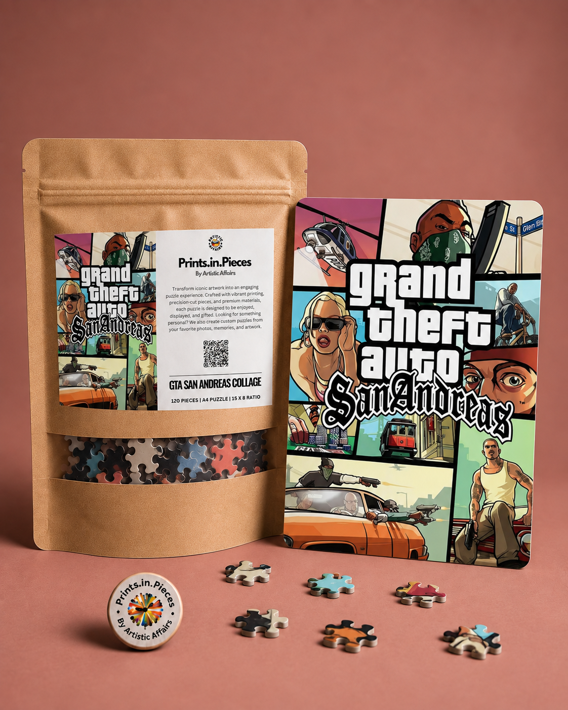GTA San Andreas Collage Puzzle (A4, 120 Pieces)