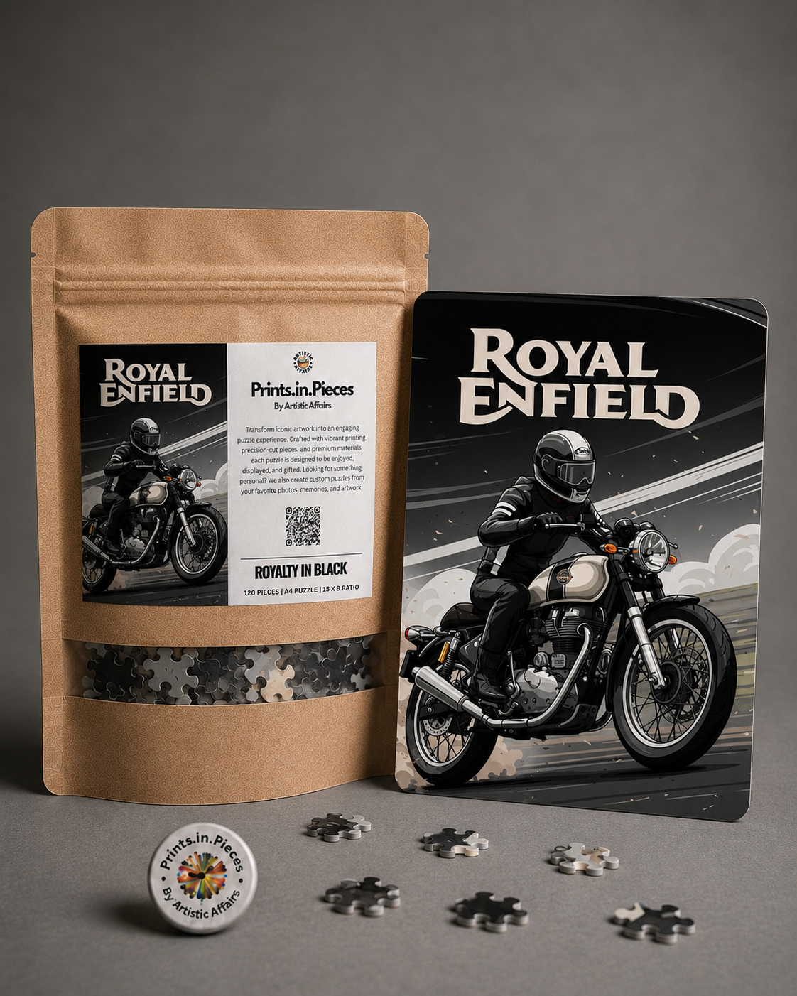 Royal Enfield Royalty in Black Puzzle