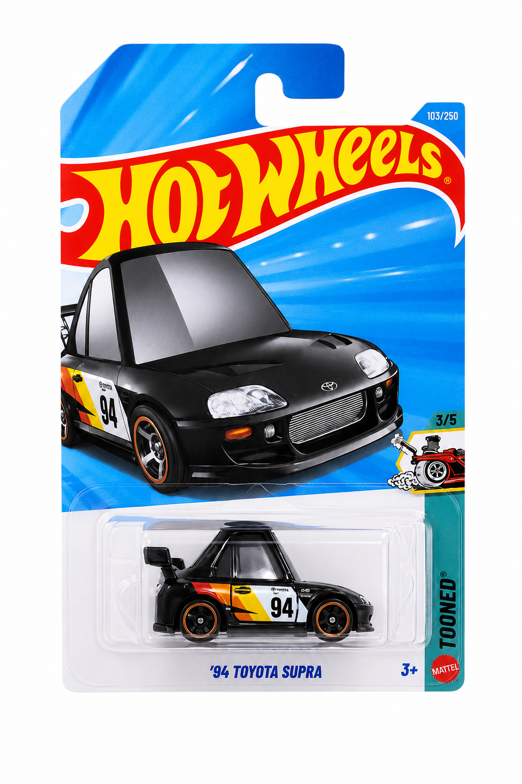 Hot Wheels ’94 Toyota Supra 1:64 Die-Cast Car (Tooned)
