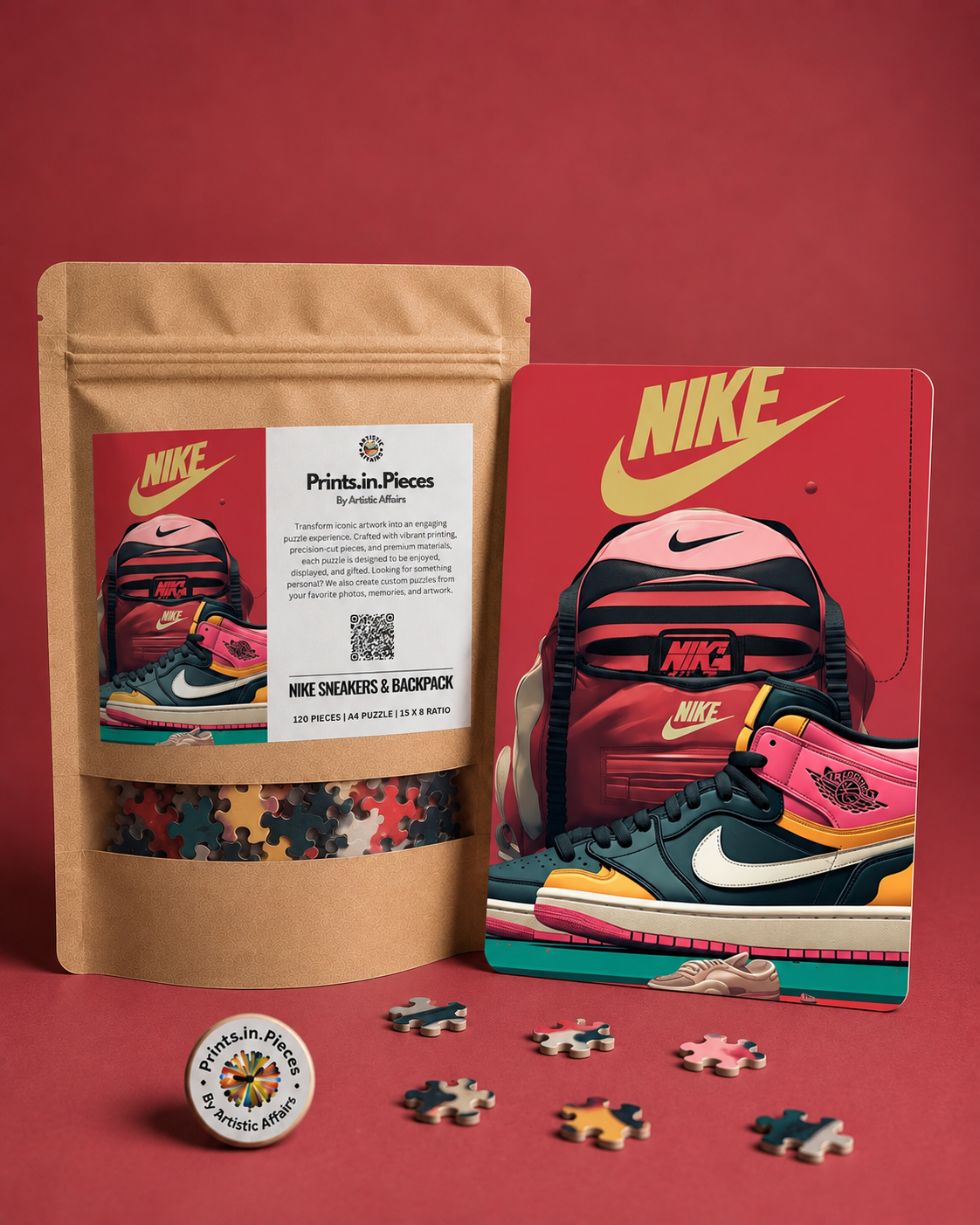 Nike Sneakers & Backpack Puzzle (A4, 120 Pieces)