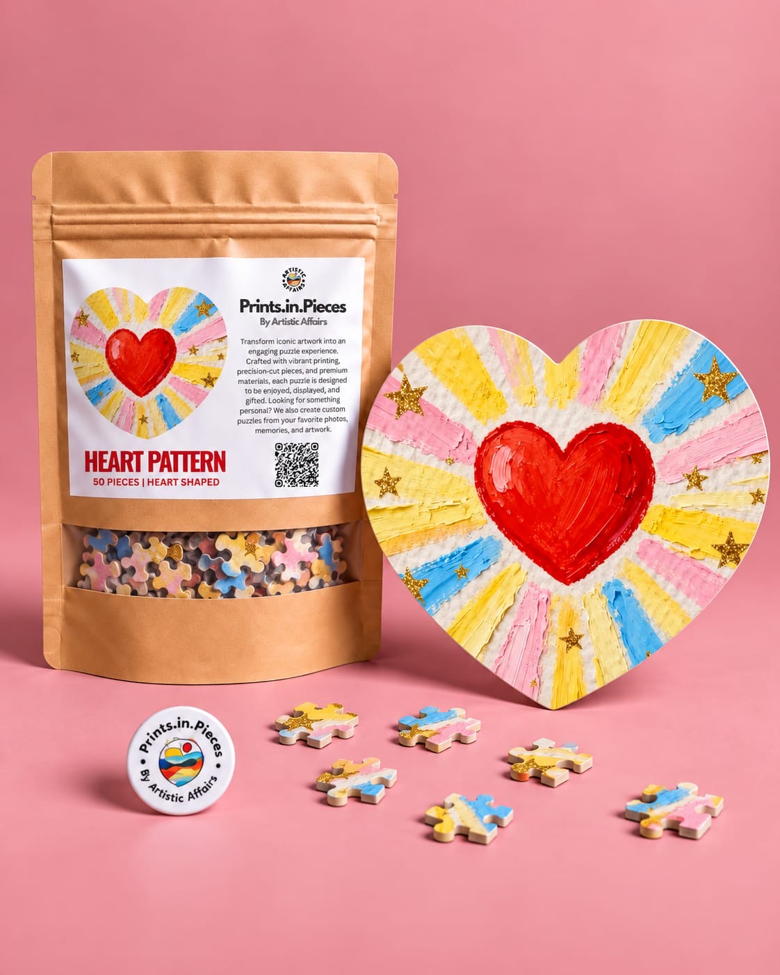 Heart Pattern Heart-Shaped Puzzle