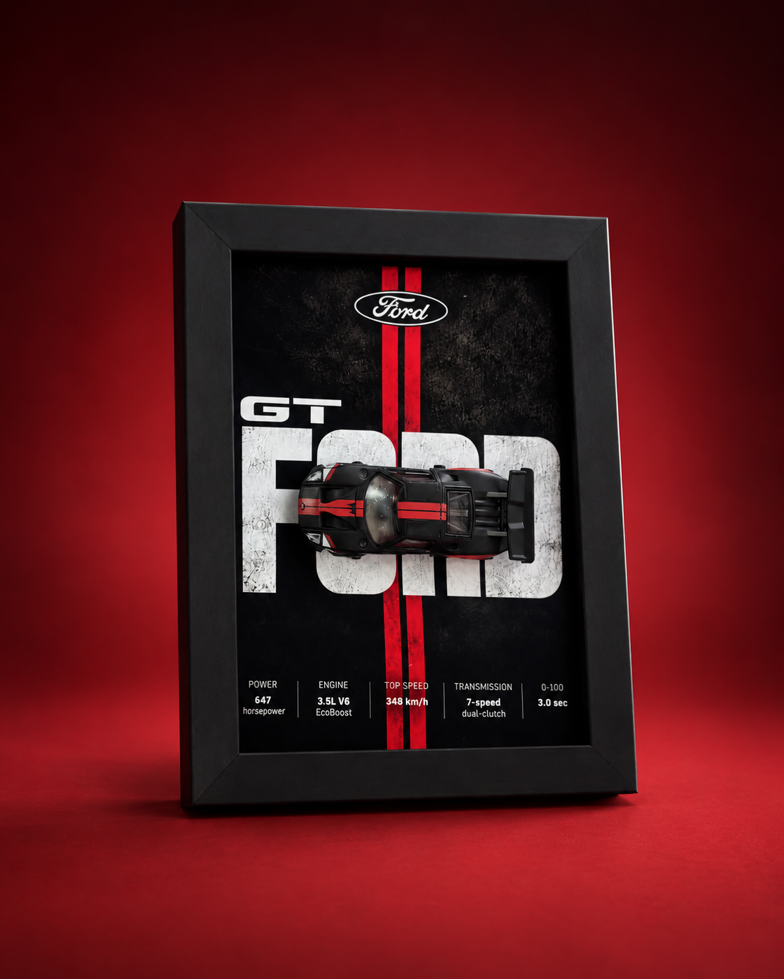Ford GT Red Stripe Birthday Frame Hamper