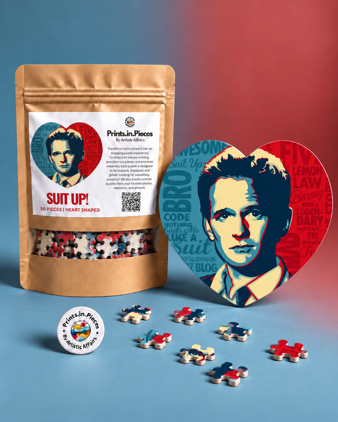 Suit Up Heart-Shaped Puzzle
