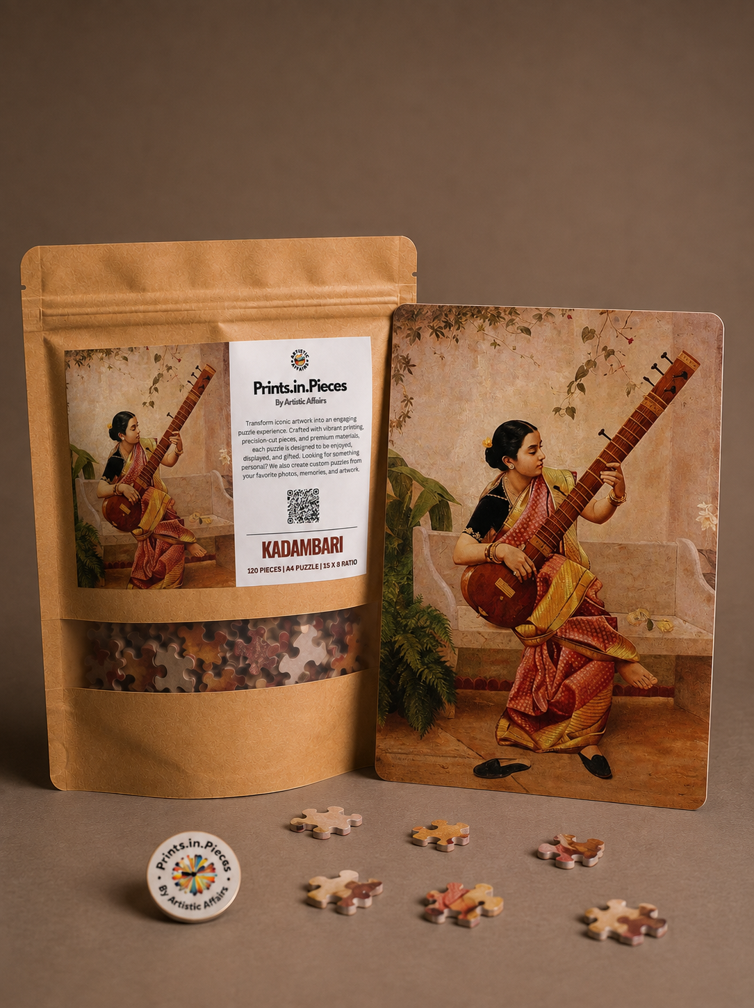 Kadambari Puzzle – 120 Piece Raja Ravi Varma Art Puzzle