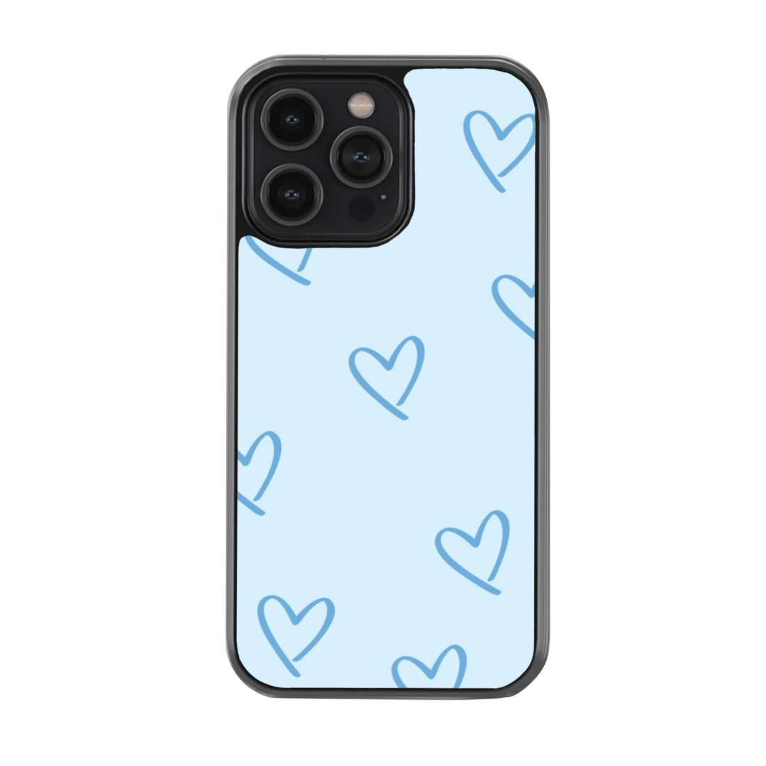 Blue Minimal Heart Case