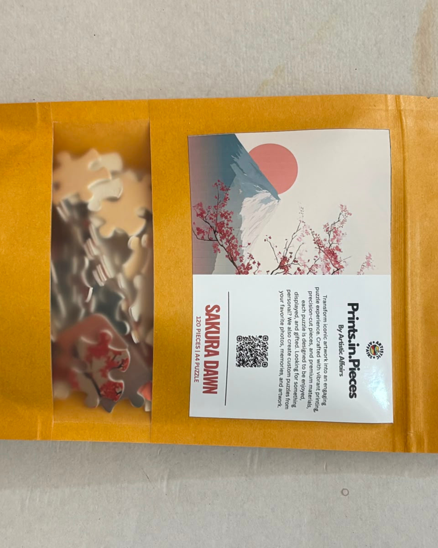Sakura Dawn Puzzle | Prints.in.Pieces | A4 120 Piece Jigsaw