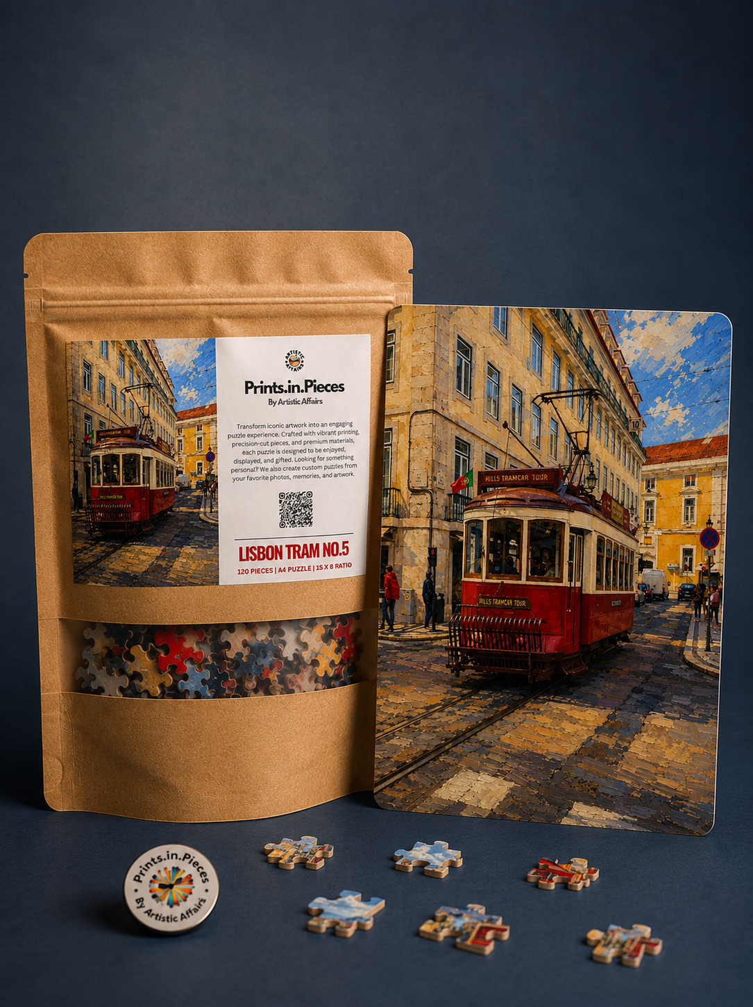 Lisbon Tram No.5 Puzzle – 120 Piece Portugal Cityscape Puzzle