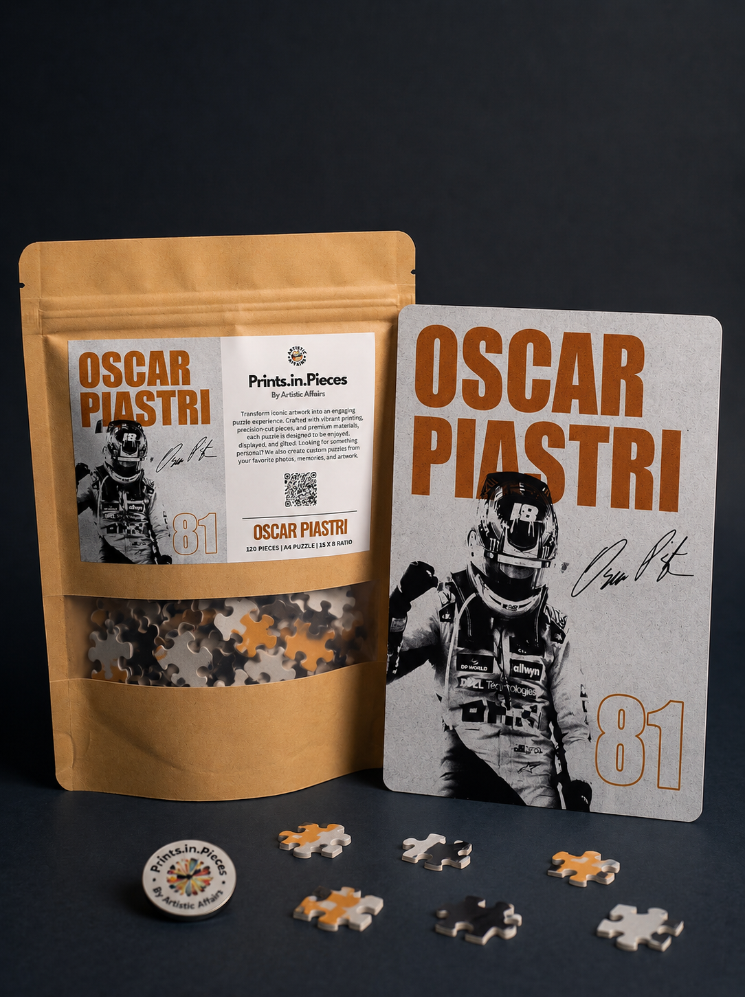 Oscar Piastri McLaren F1 Puzzle — 81 Signature 120 Piece Collectible