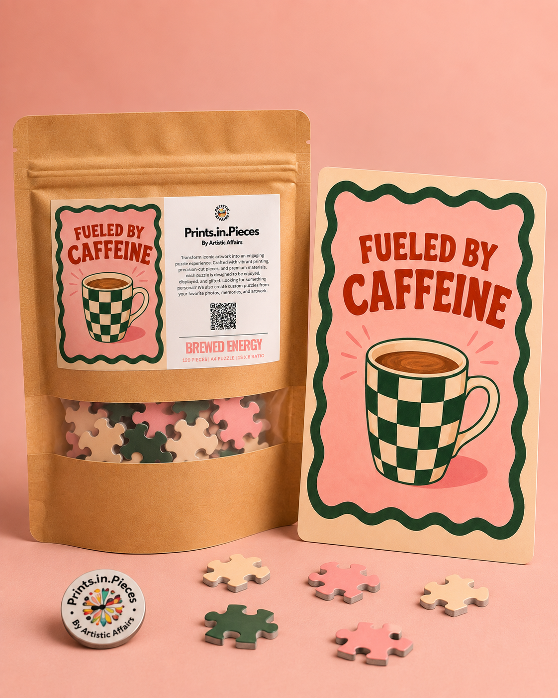 Brewed Energy Puzzle | 120 Piece A4 Coffee Jigsaw