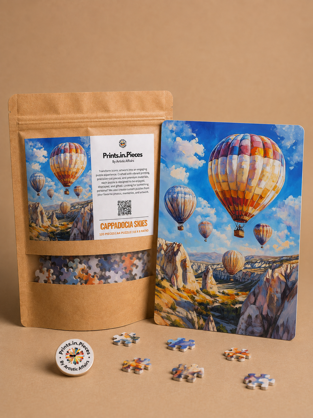 Cappadocia Skies Puzzle – 120 Piece Hot Air Balloon Puzzle