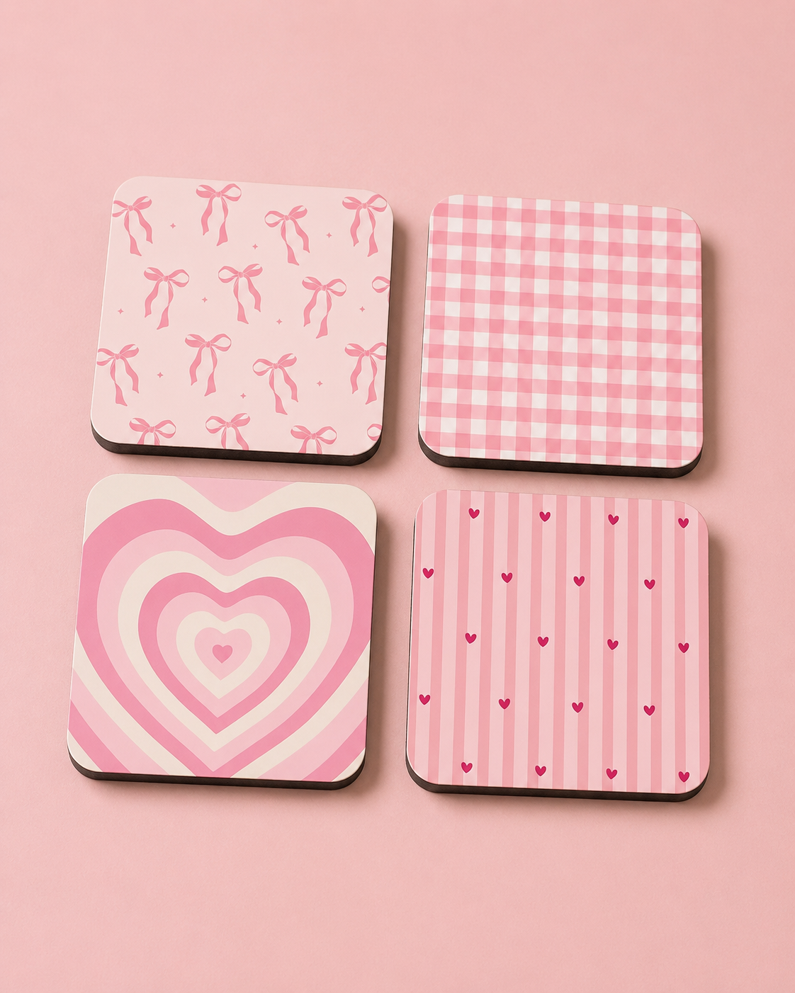 Pink Coquette Coaster Set