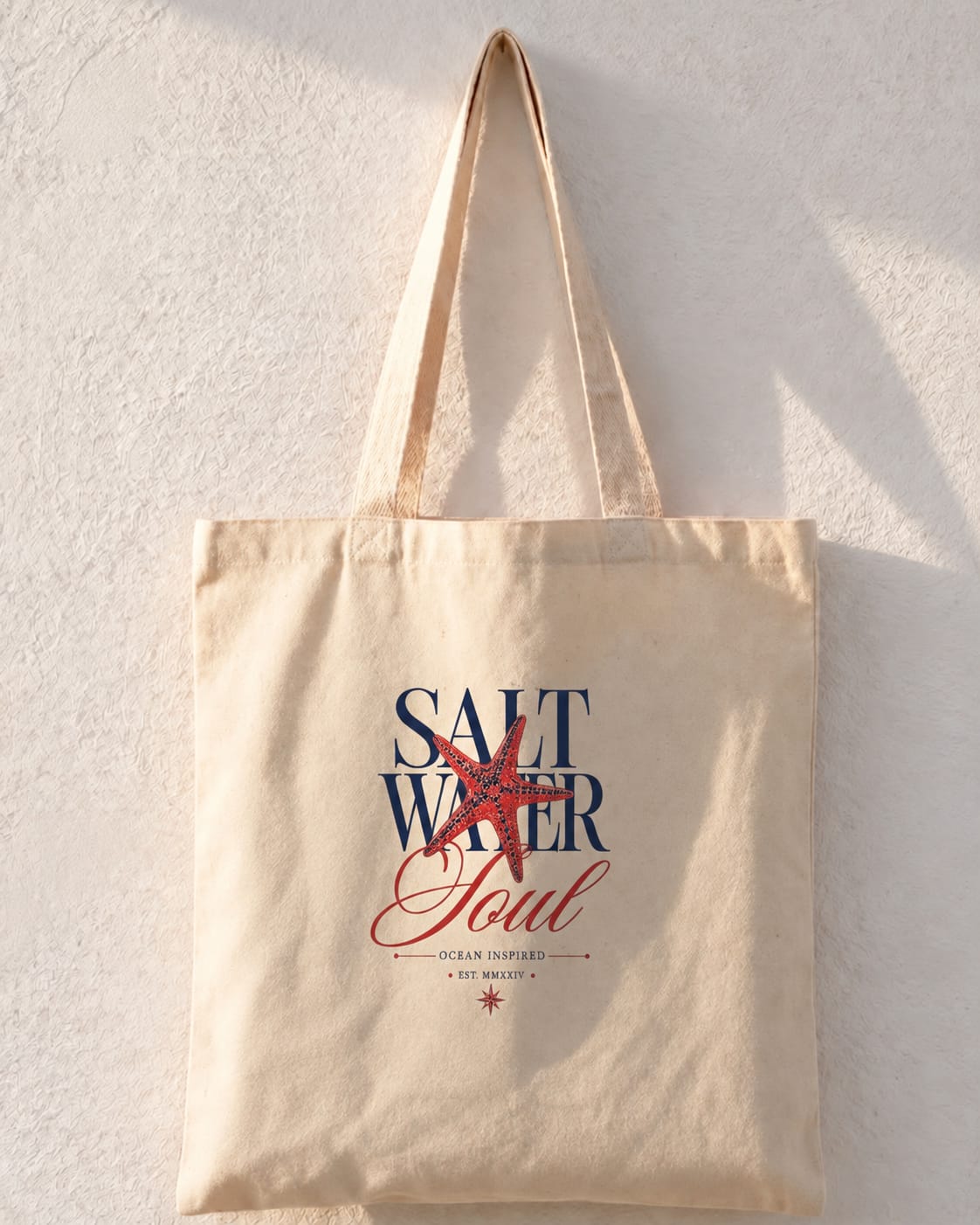Salt Water Soul Ocean Starfish Tote Bag