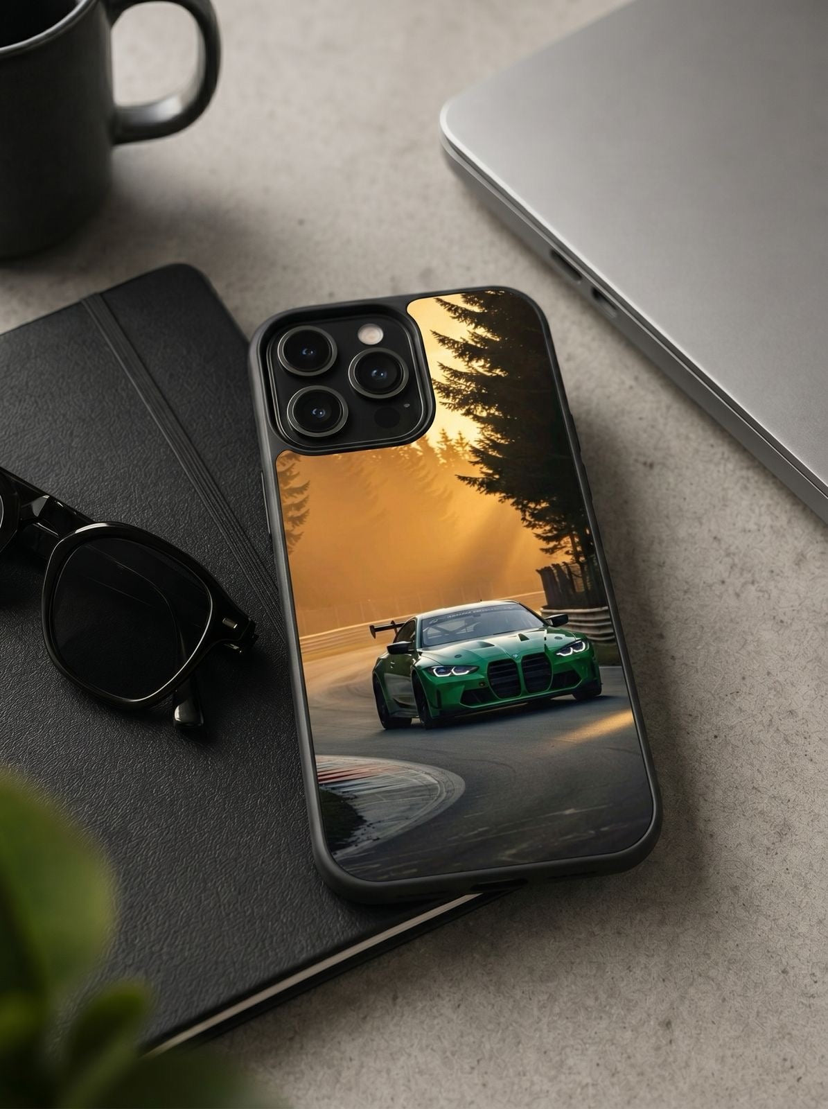 BMW M3 GT Green Racetrack Phone Case
