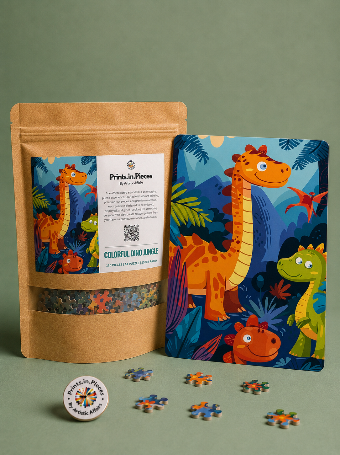 Colorful Dino Jungle Puzzle