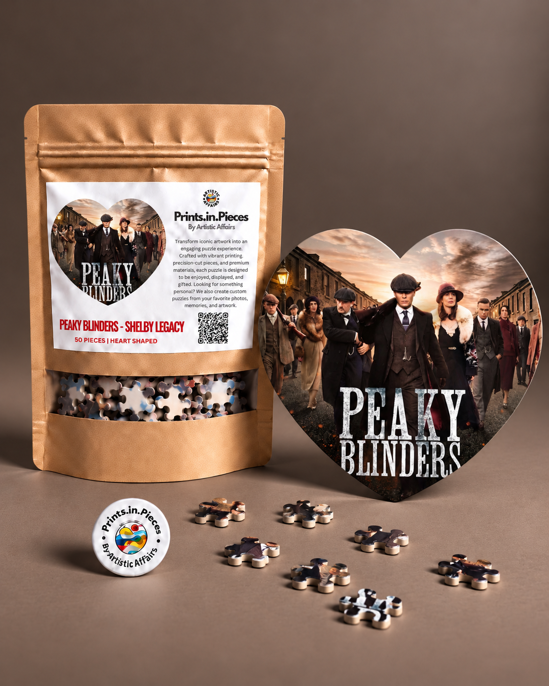 Peaky Blinders Shelby Legacy Heart-Shaped Puzzle