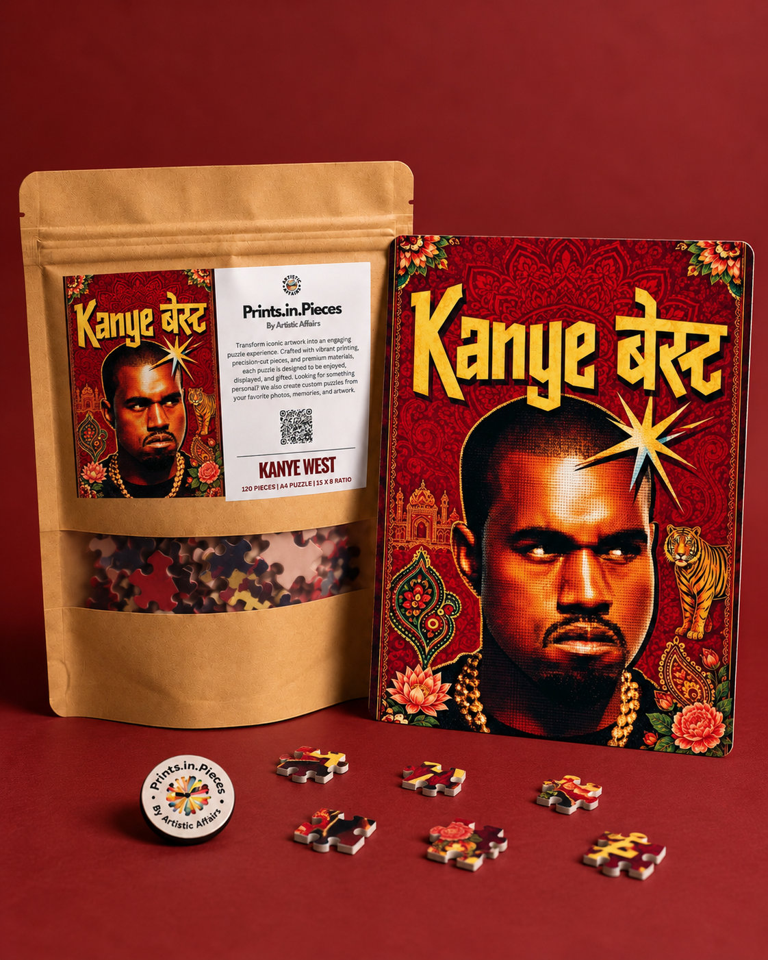 Kanye West Desi Pop Art Jigsaw Puzzle
