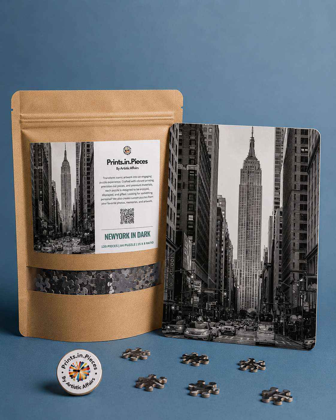 New York in Dark Cityscape Puzzle