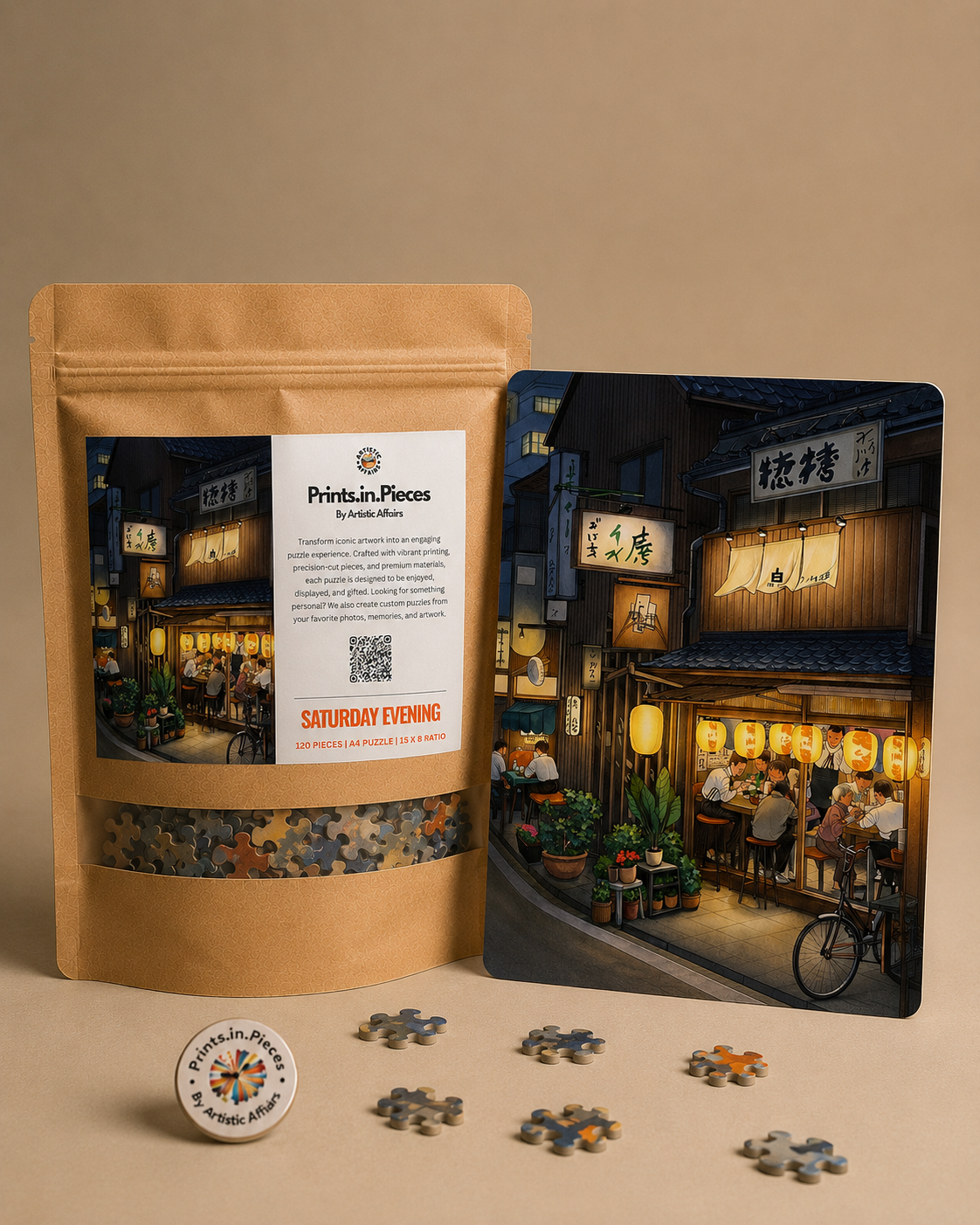 Saturday Evening Japanese Night Street Puzzle