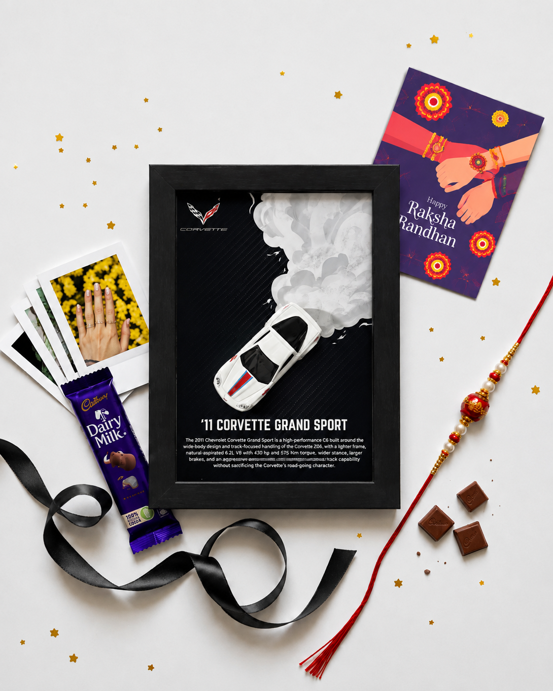 Corvette Grand Sport Rakhi Car Frame Hamper