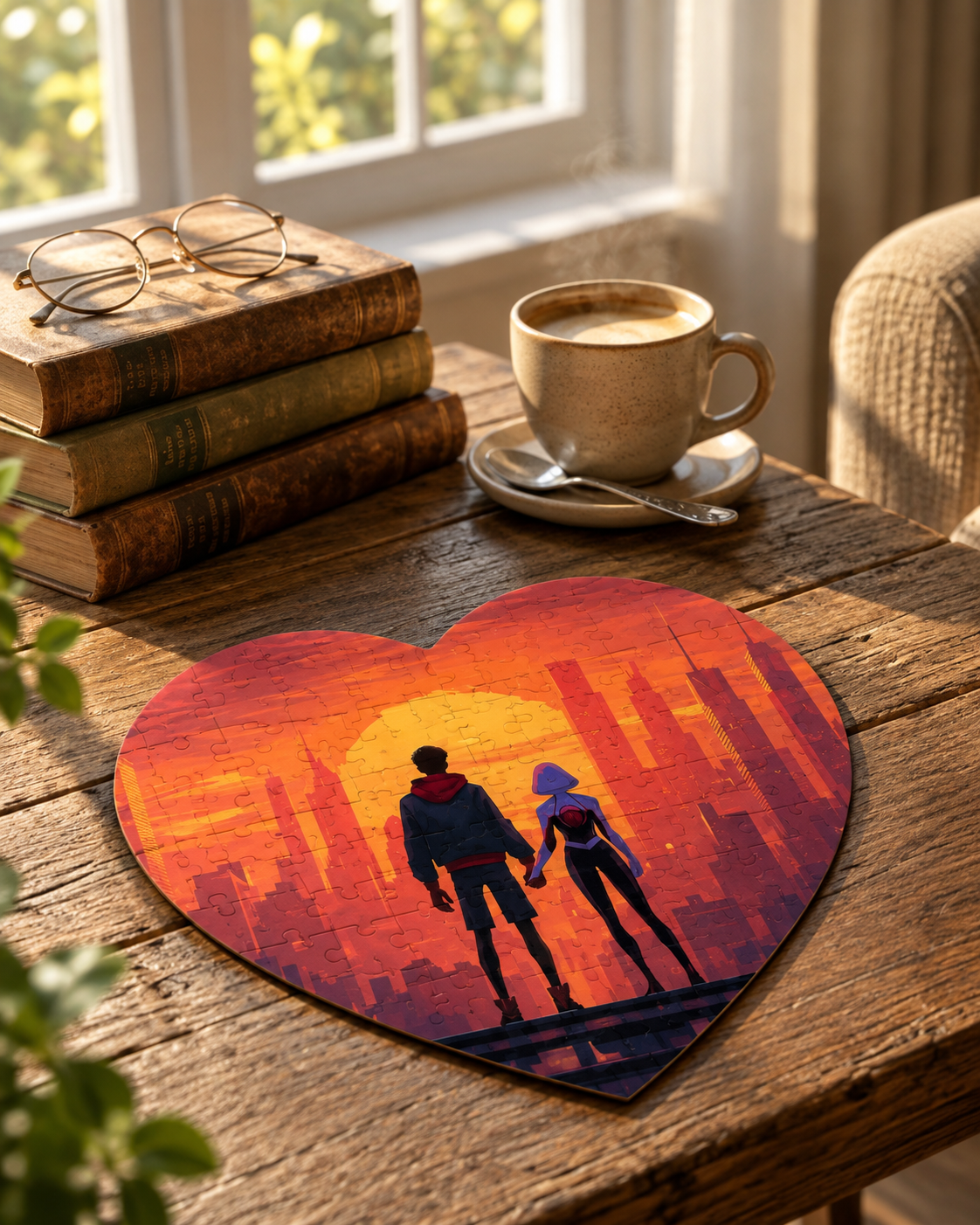 Spider-Man Couple Heart Shaped Puzzle