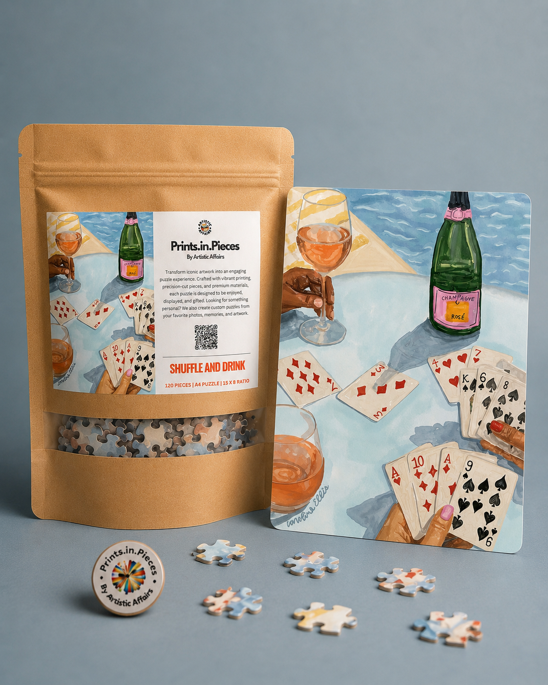 Shuffle and Drink Rosé and Cards Puzzle