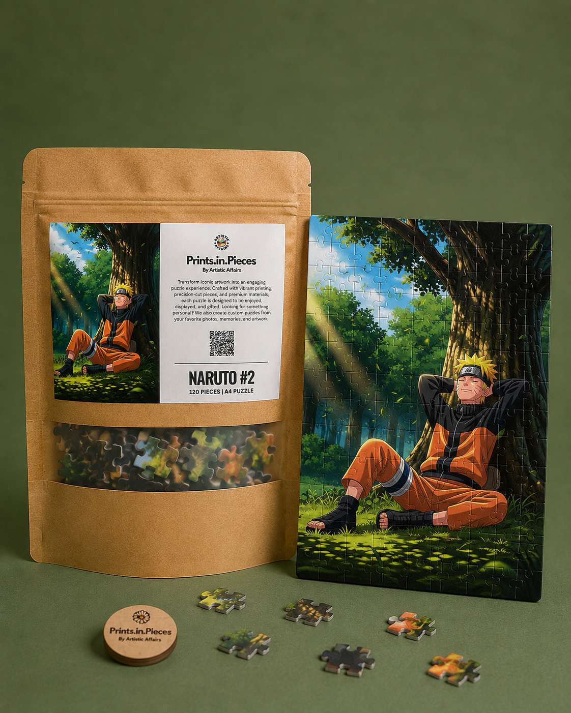 Naruto Puzzle | 120 Piece A4 Forest Rest Anime Jigsaw