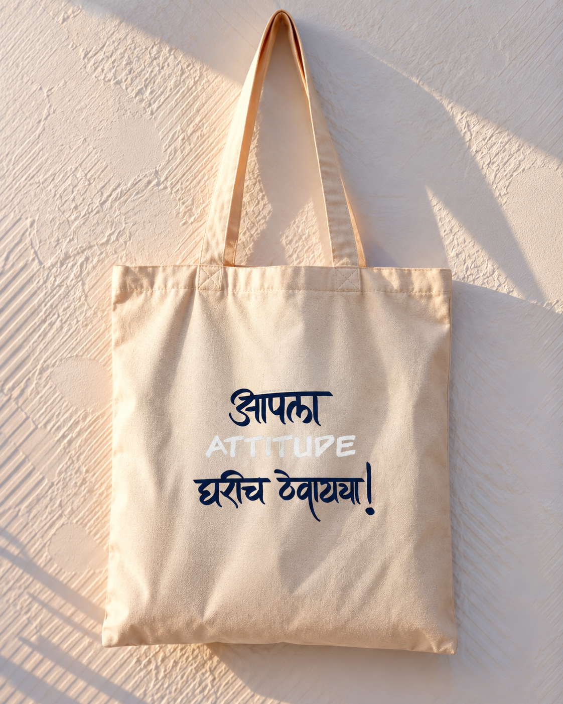 Apla Attitude Ek Veegh Marathi Pride Tote Bag