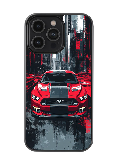 Mustang Red Black Phone Cover