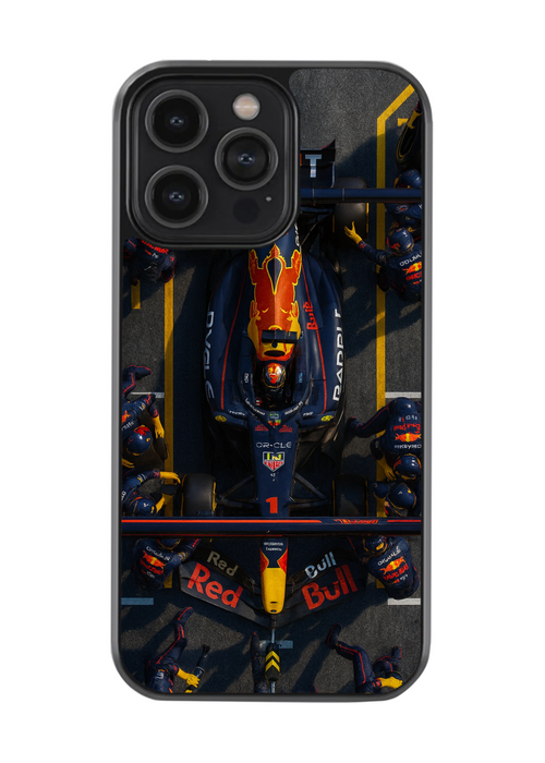 Red Bull Racing F1 iPhone Glass Case – Premium Formula 1 Car Cover