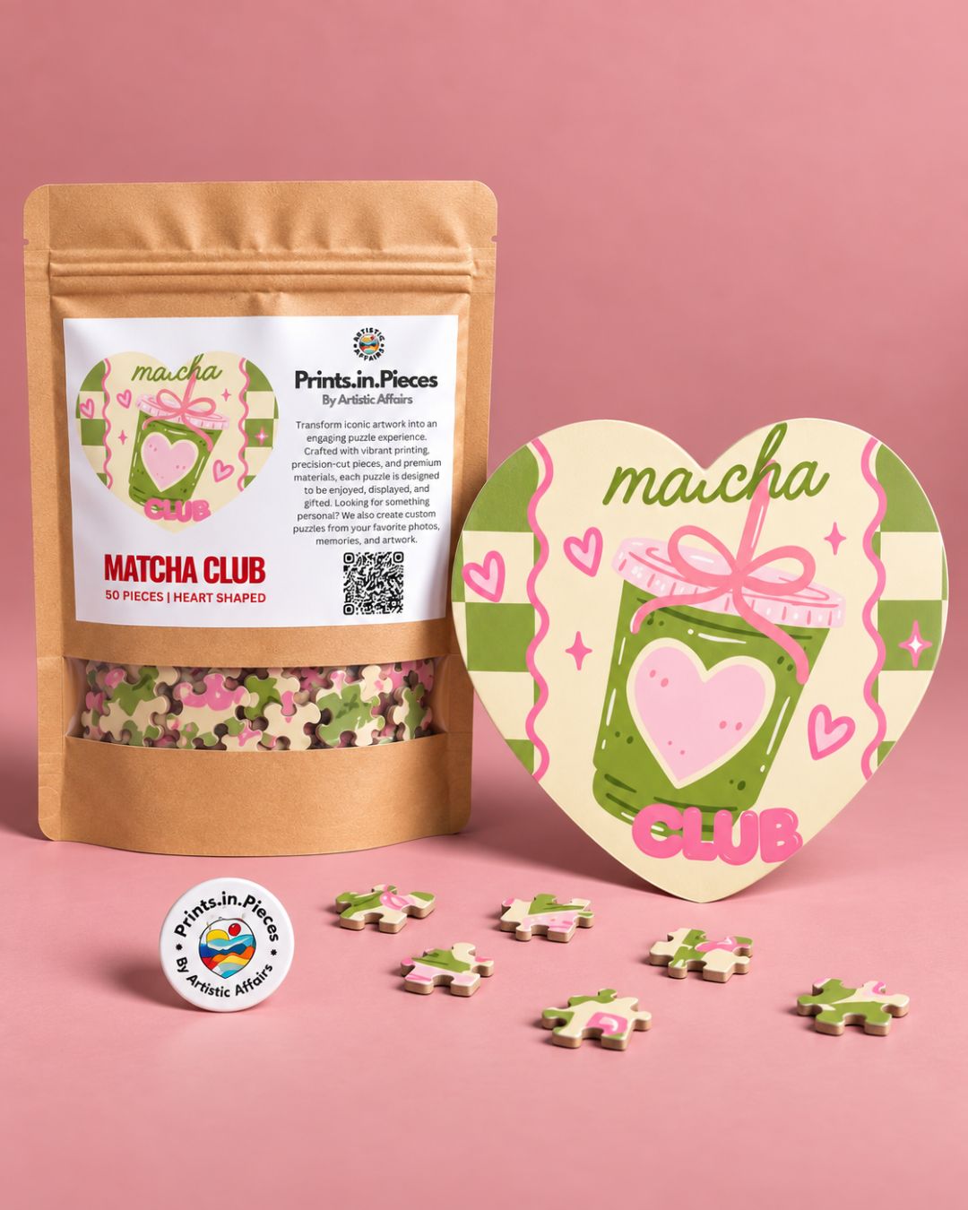 Matcha Club Heart-Shaped Puzzle