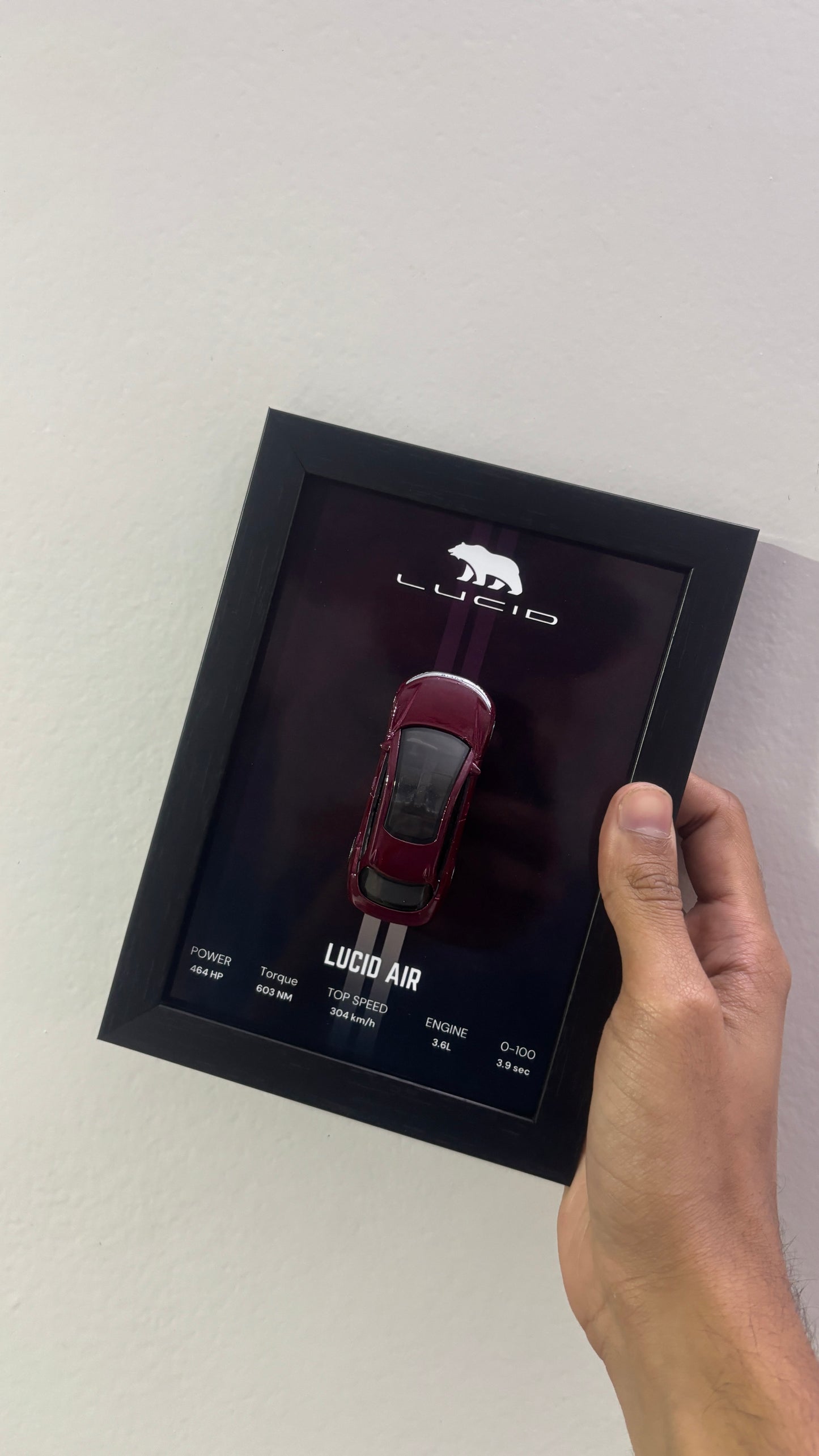 Lucid Air 3d Hotwheels Car Frame