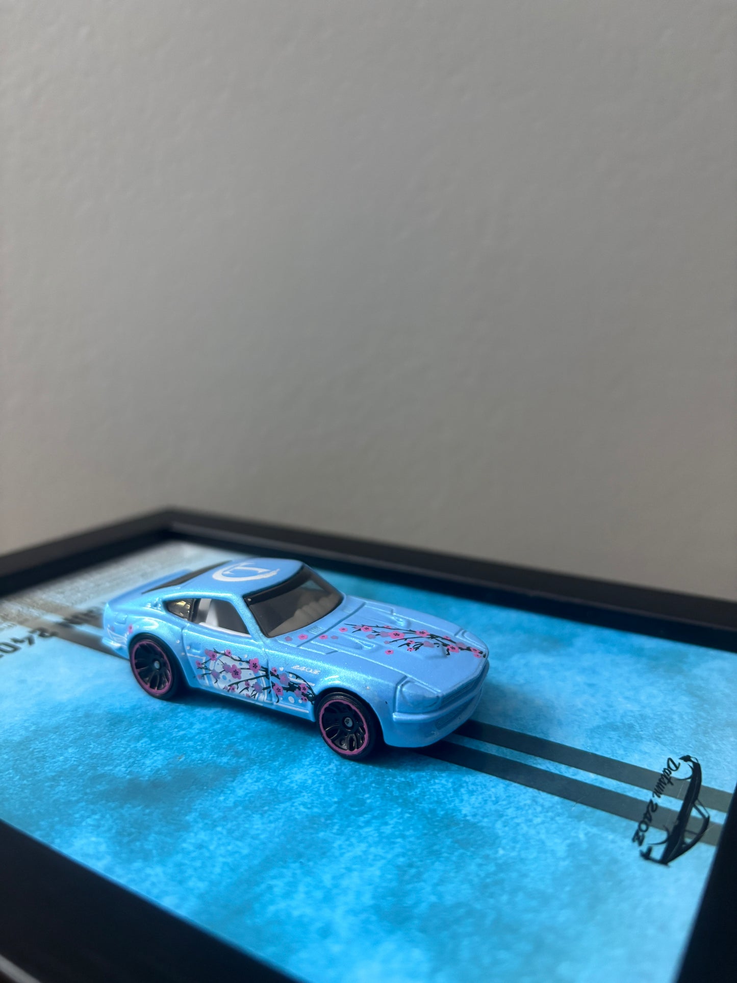 Datsun 240Z 3d Hotwheels Car Frame (Blue)
