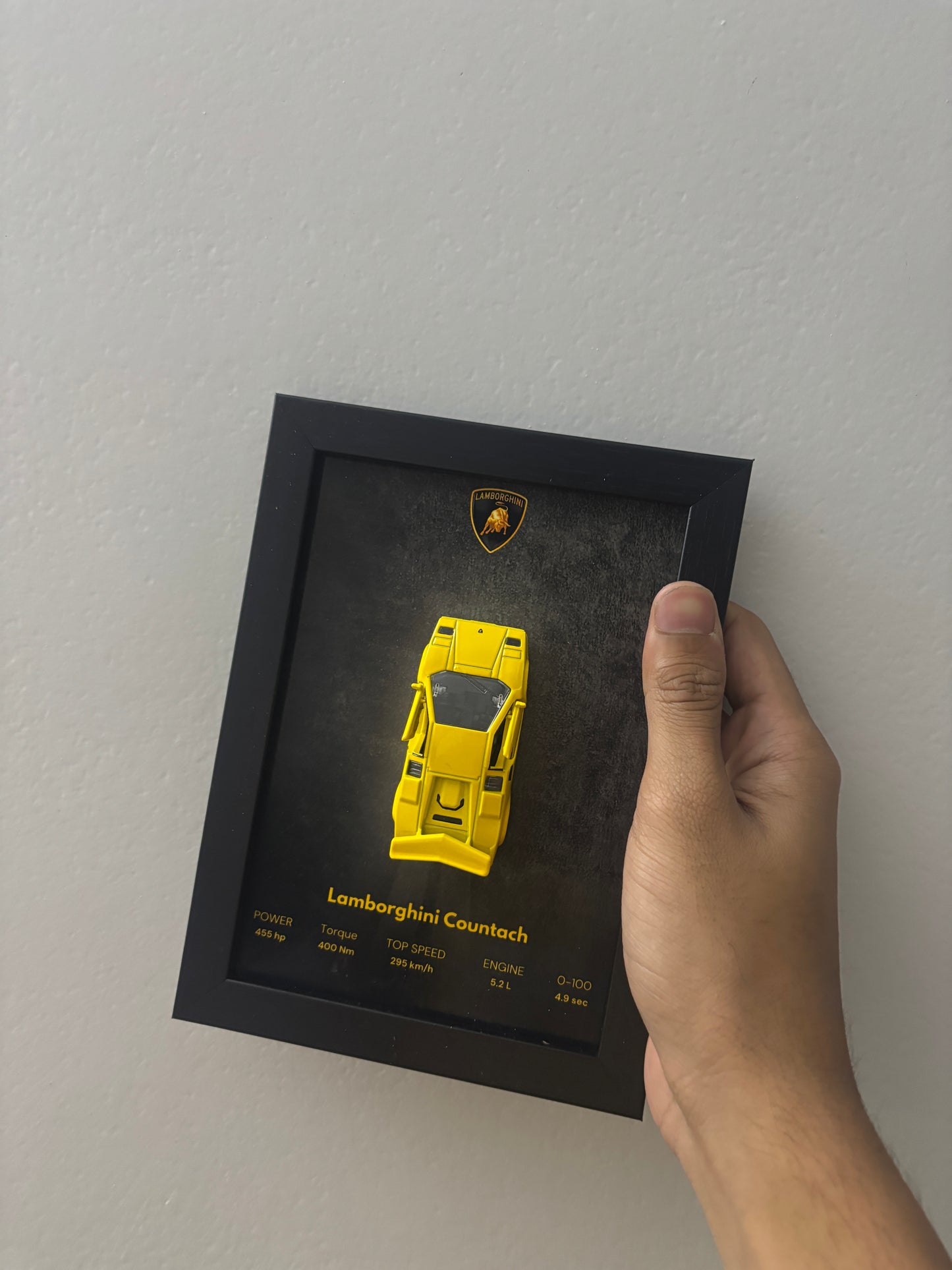 Lamborghini Countach 3d Car Frame (Majorette)