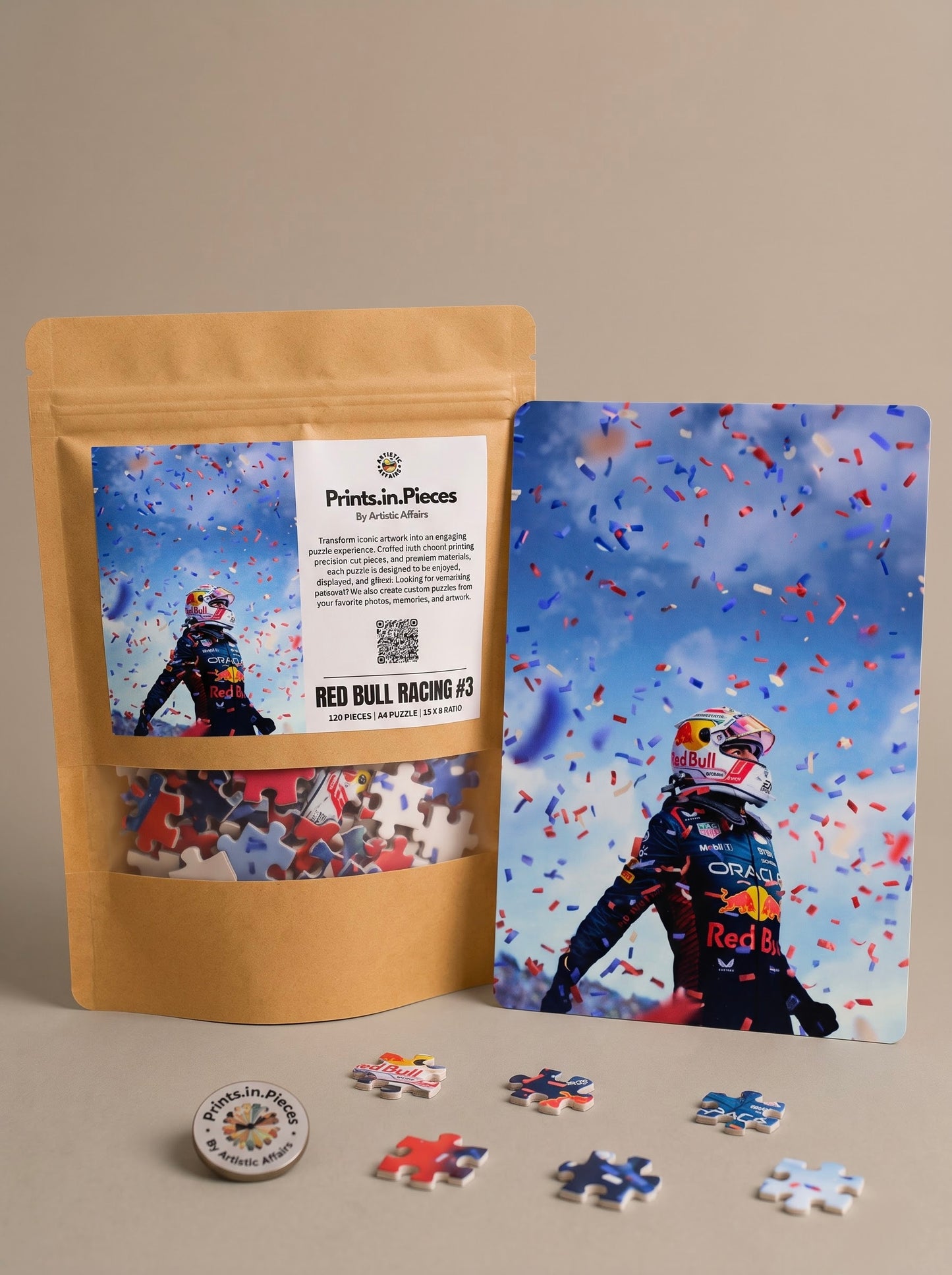 Red Bull Racing F1 Puzzle #3 — 120 Piece Confetti Celebration