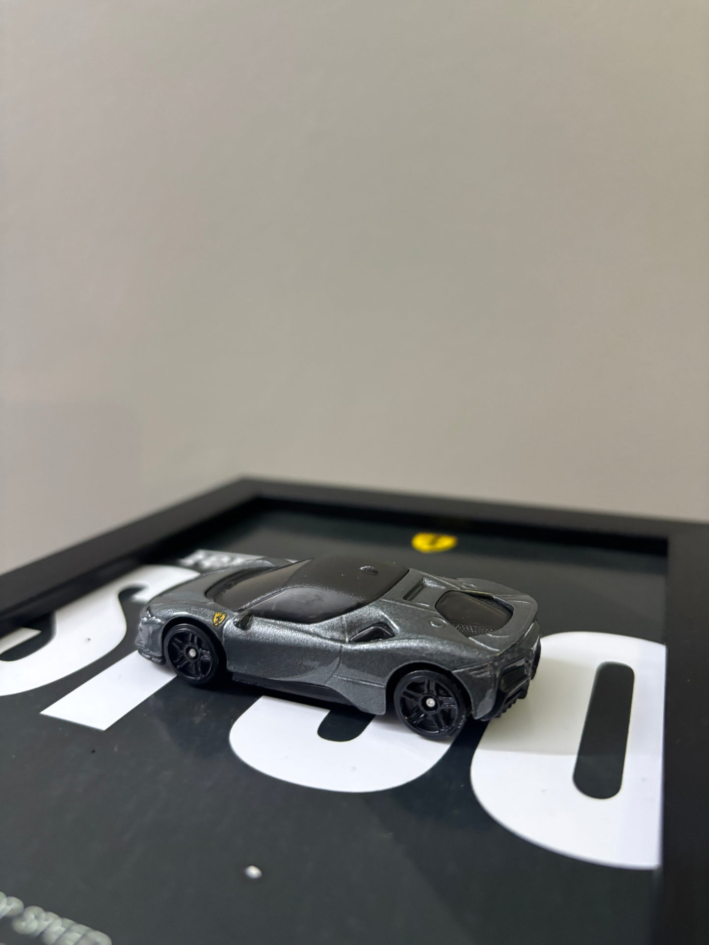 Ferrari Sf90 3d Hotwheels Car frame 1:64 scale (Q case)