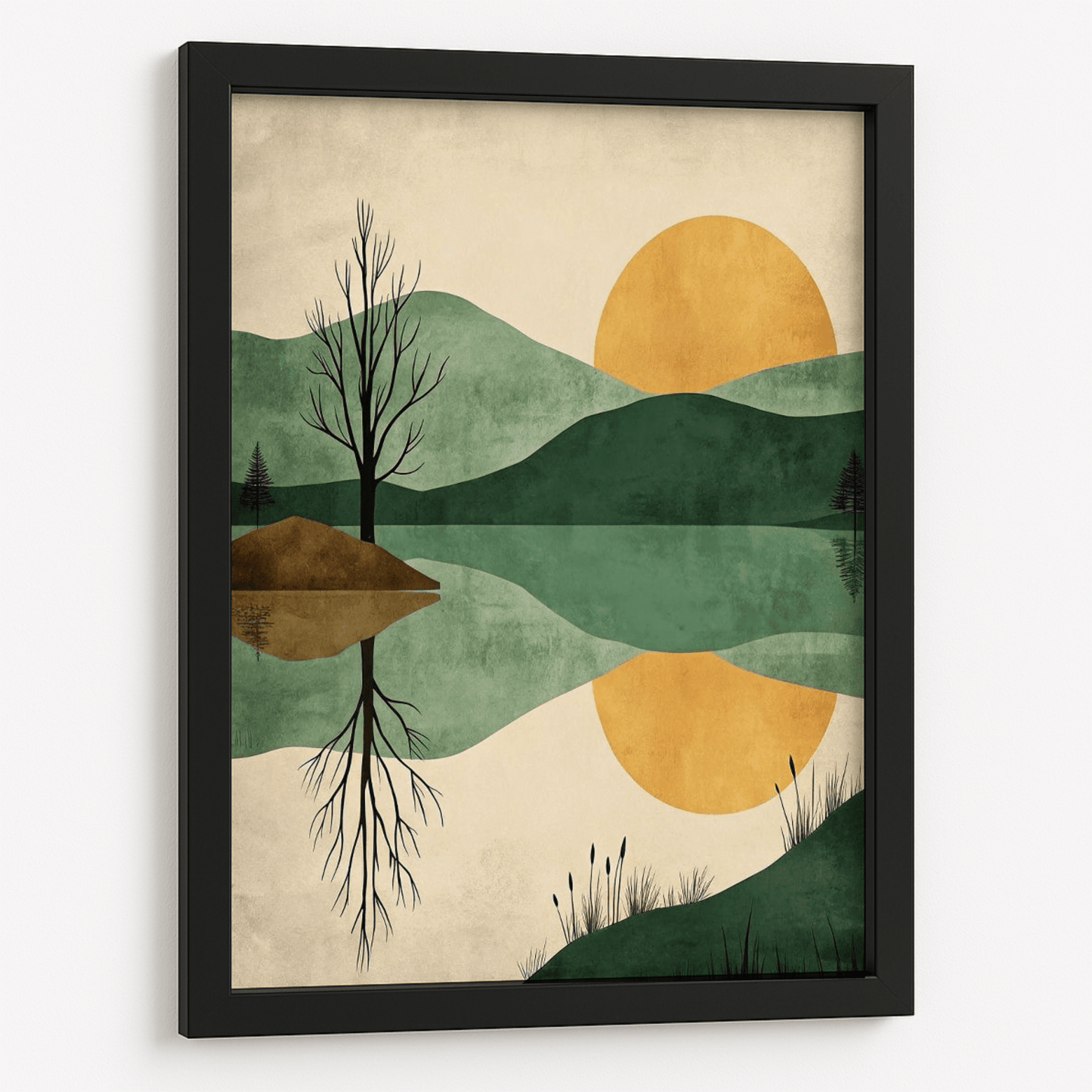 Colorful Abstract boho framed poster