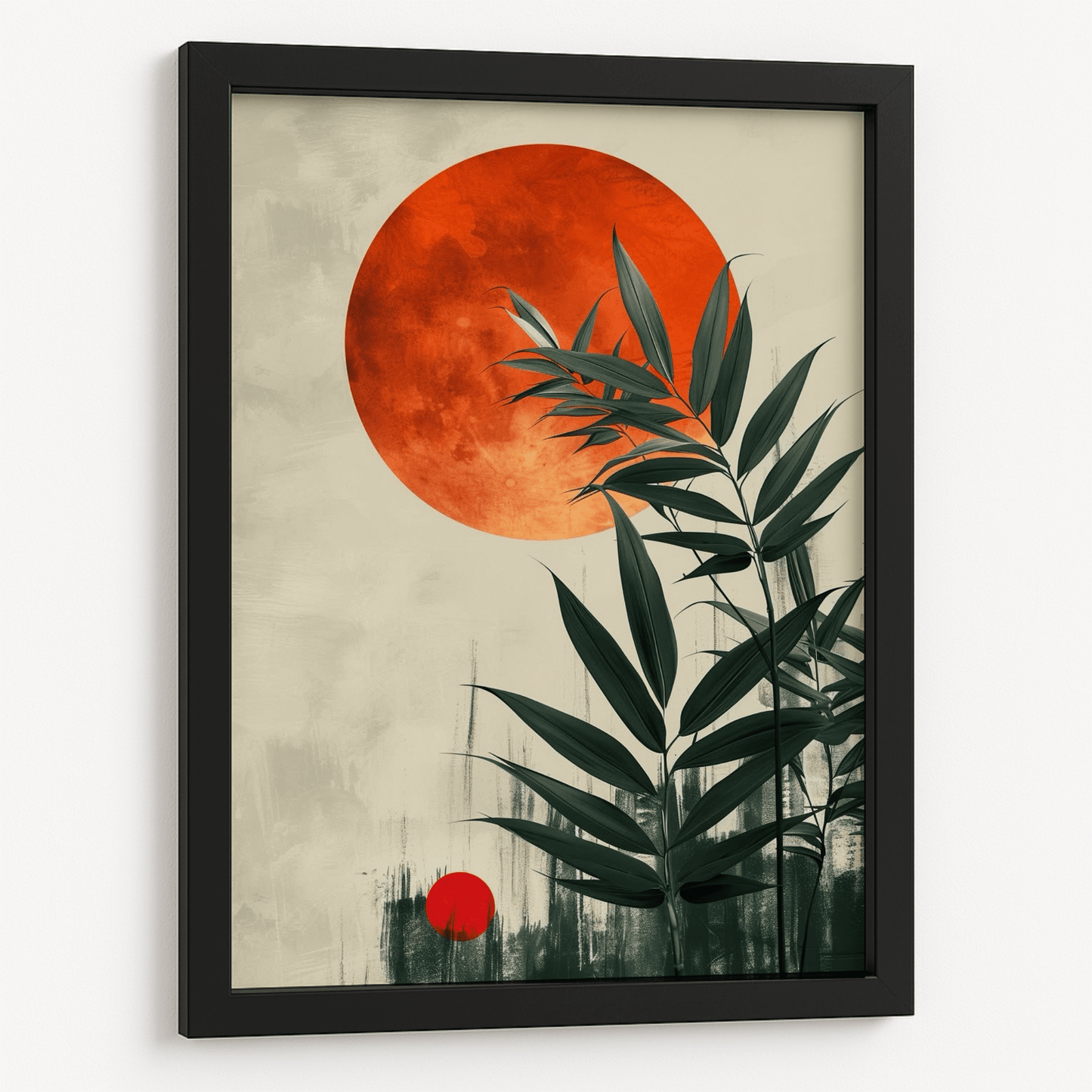 Sunrise Abstract boho framed poster