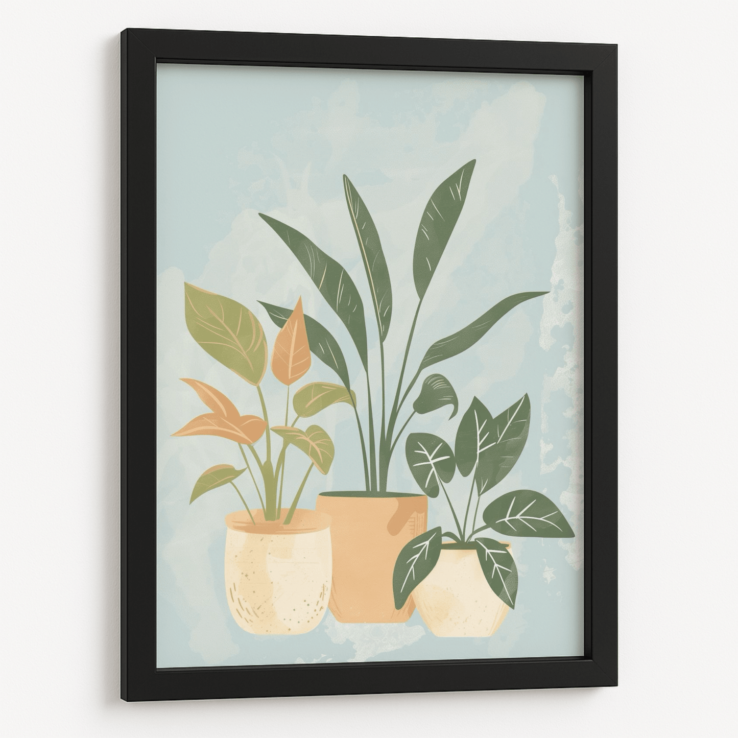 Flowered vase boho framed poster